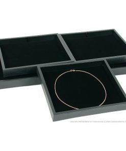 6 Black Plastic Jewelry Case Stacking Display Trays – FindingKing